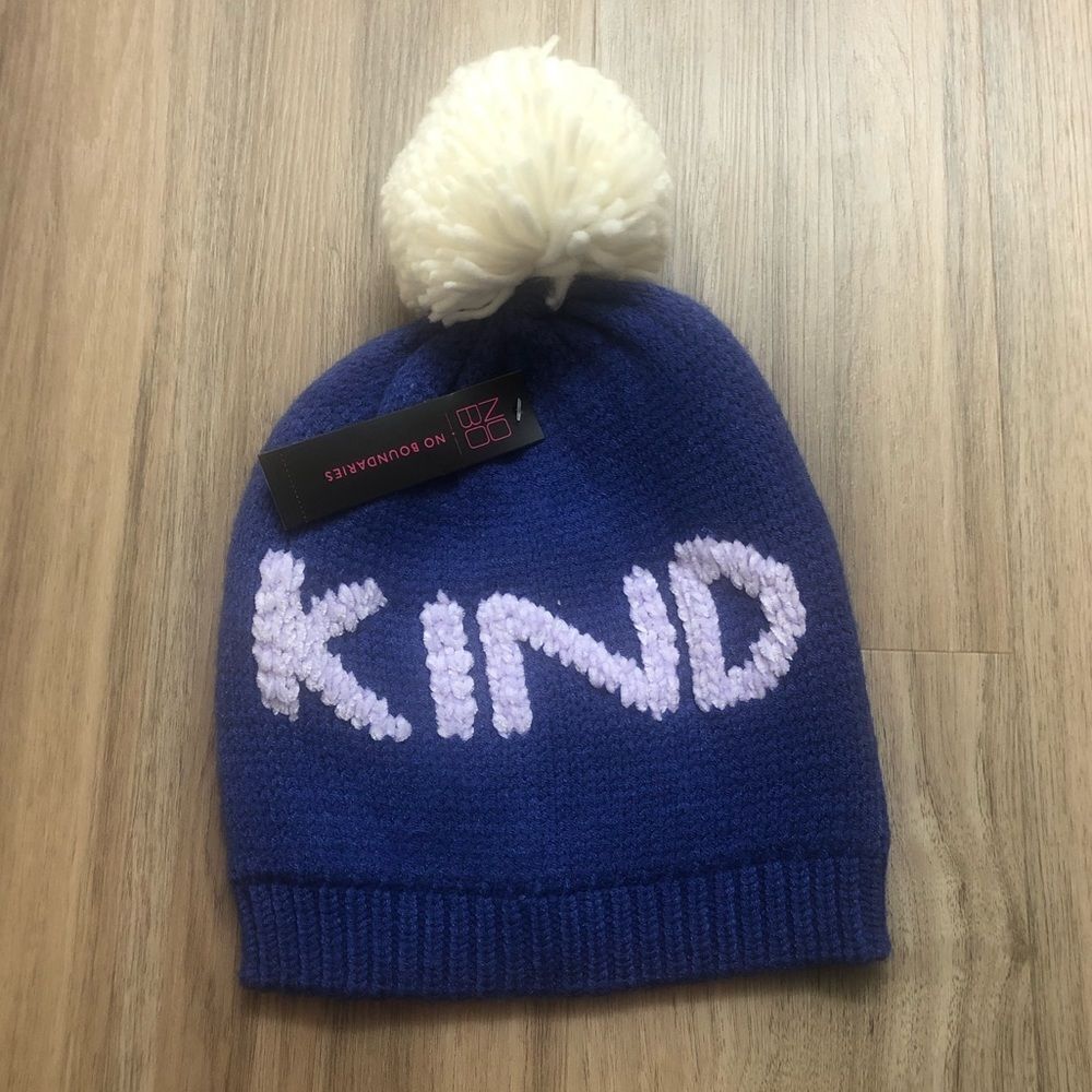 No Boundaries Pompom KIND Beanie - Picture 3 of 3